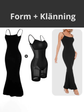 Elegant sleeveless black maxi dress with built-in shapewear for a sleek silhouette, featuring seamless design and timeless style.